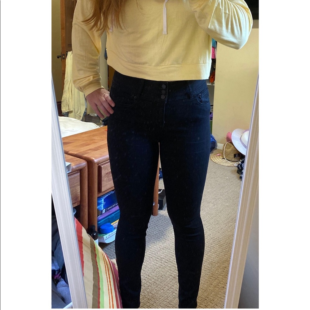 Ci sono black super high waisted skinny jeans